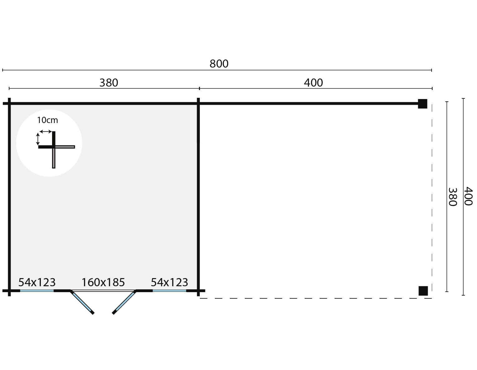 Blokhut Kwaspa 800 x 400 