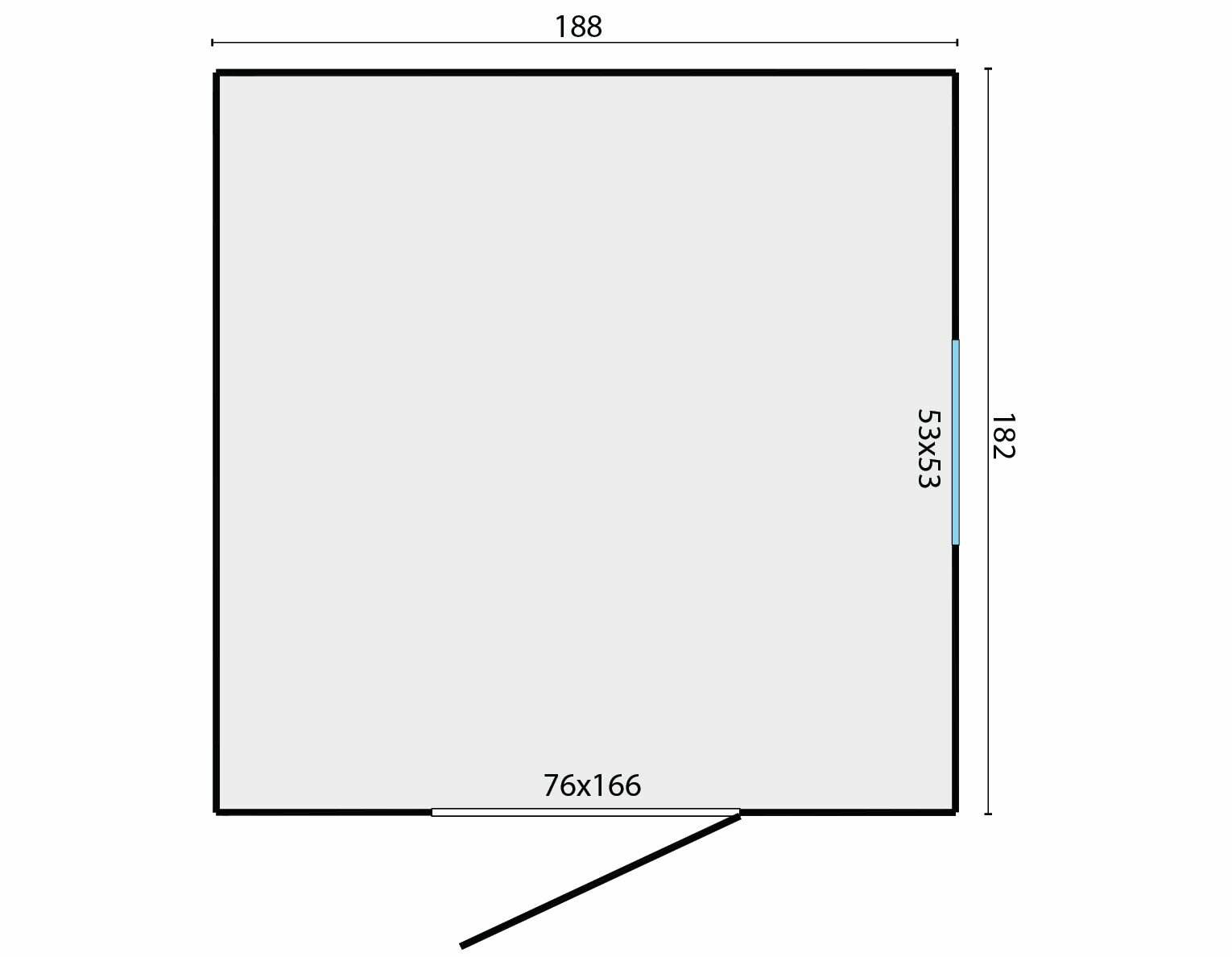 Gartenhaus Boudewijn 180 x 180 x 207 cm Druckimpr&auml;gniert Wandst&auml;rke 16 mm - Gartenschrank