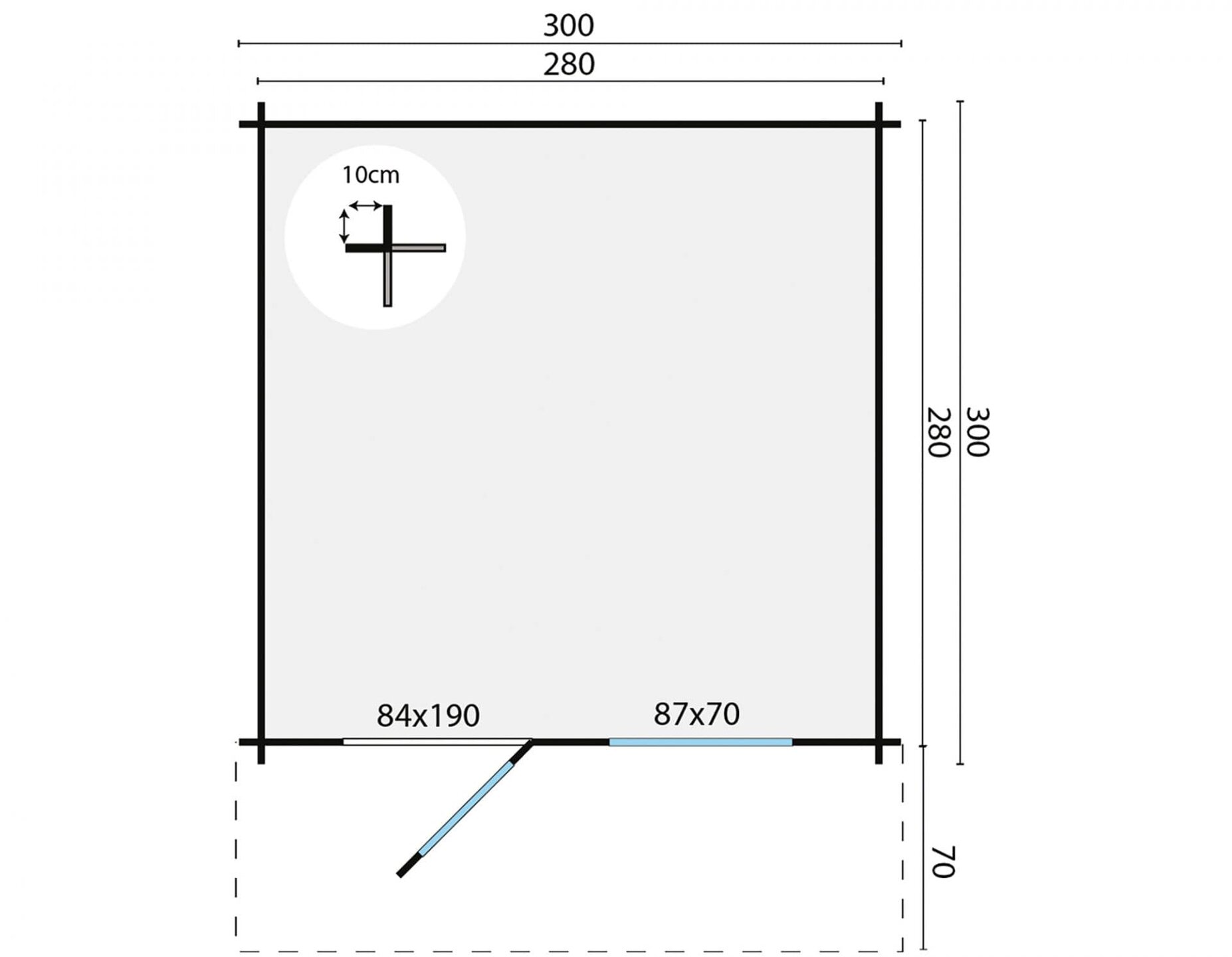 Blokhut Bo 300 x 300