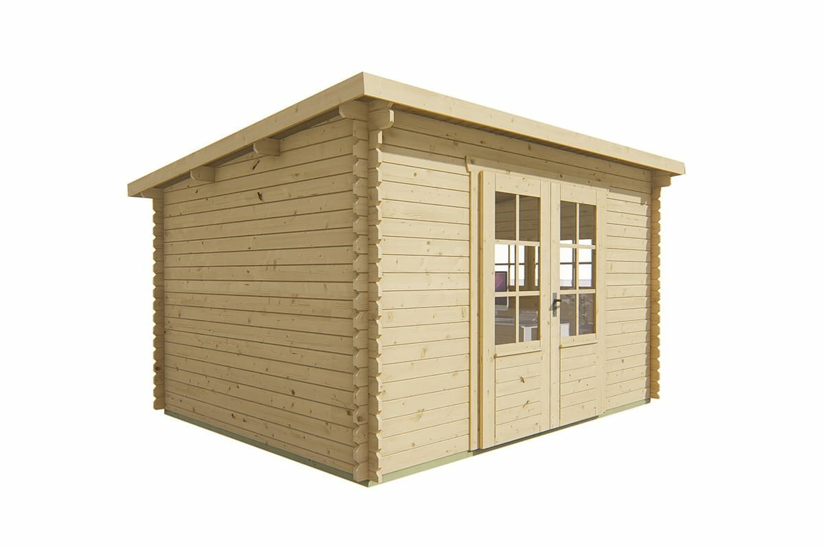 Blockhaus Loya 380 x 300 x 220 cm - Wandstarke 28 mm