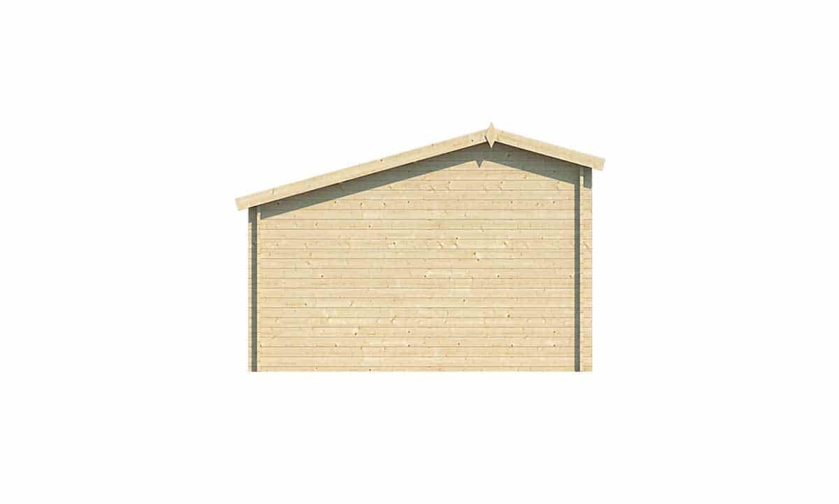 Blockhaus Mokka mit Seitendach 900 x 400 x 279 cm - Wandstarke 40 mm