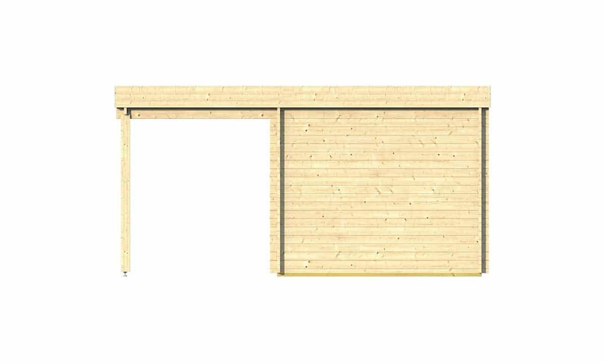 Blockhaus Oletha 785 x 510 x 257 cm - Gro&szlig;e Veranda - Wandstarke 40 mm