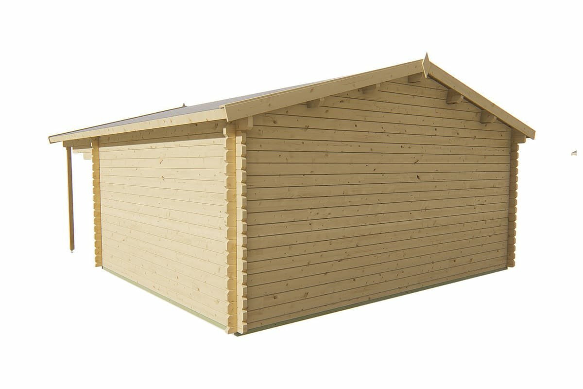 Blockhaus Kristan 500x400 cm + luifel 200 cm