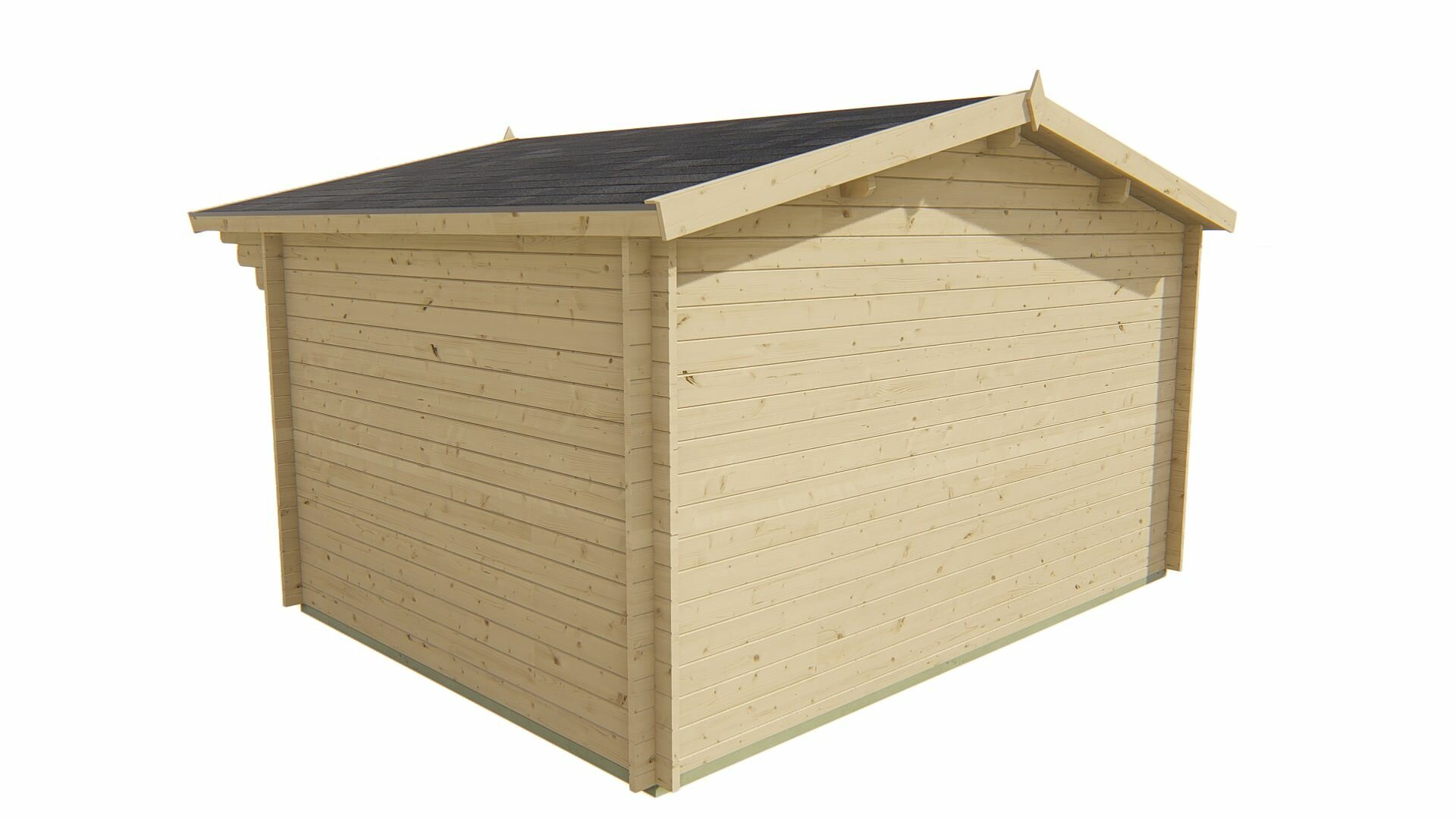 Tuindeco Blockhaus Murcia 400 x 300 x 236 cm mit 70 cm Vordach - Wandstarke 34 mm