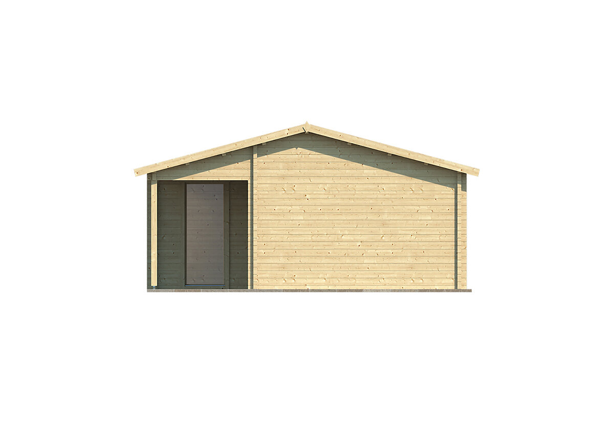 Blockhaus Letterkenny 1120 x 595 x 304 cm &ndash; Fertighaus aus Holz &ndash; Luxus-Gartenhaus