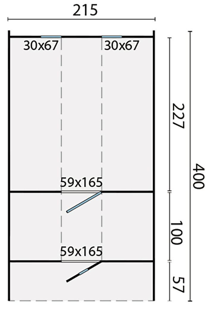 Saunafass &Oslash; 215 x 400