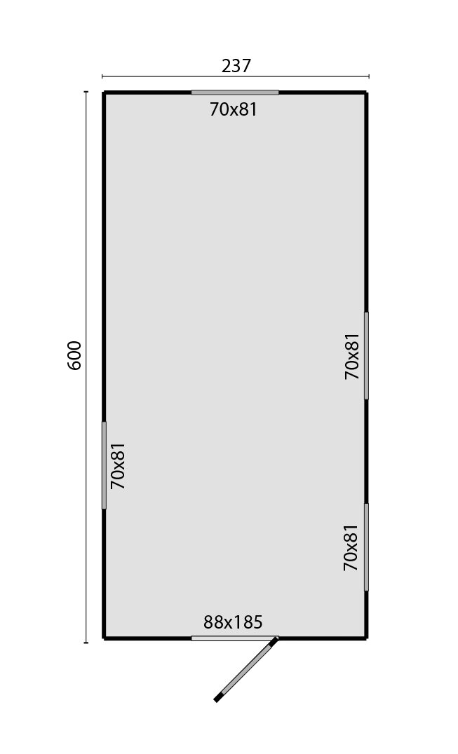 Zirkuswagen aus unbehandelter Fichte 600 x 237 x 326 cm - Pipowagen Angelo