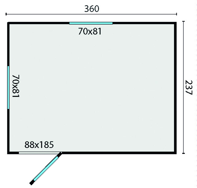 Zirkuswagen aus unbehandelter Fichte 237 x 360 x 326 cm - Pipowagen Joey