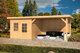 Gartenhaus Holten 690 x 300 x 262 cm - Mit Uberdachung und hellen Wanden