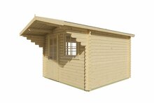 Blockhaus Riho 320x320 cm + luifel 120 cm