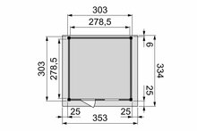 Douglas Blockhaus Raaf Topvision 298x298cm - Gartenhaus