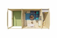 Blockhaus Sibella mit Uberdachung 850 x 420 cm - Wandstarke 44 mm