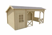 Blockhaus Selma 578 x 350 x 279 cm - Mit Seitendach