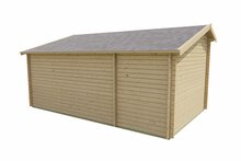 Blockhaus Selma 578 x 350 x 279 cm - Mit Seitendach