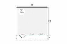 Blockhaus Helle 600x600 cm