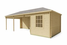 Blockhaus Paiva 350x350 cm + luifel 450 cm