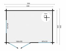 Blockhaus Philip 350x250 cm