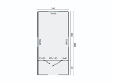 Zirkuswagen aus unbehandelter Fichte 720 x 240 x 319 cm mit Veranda - Zigeunerwagen Kathleen