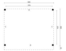 Selbstbau-Uberdachung Zoutelande Red Class Wood 400 x 330 cm