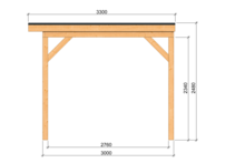 Selbstbau-Uberdachung Zoutelande Red Class Wood 600 x 330 cm