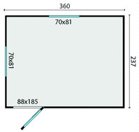 Zirkuswagen aus unbehandelter Fichte 237 x 360 x 326 cm - Pipowagen Joey